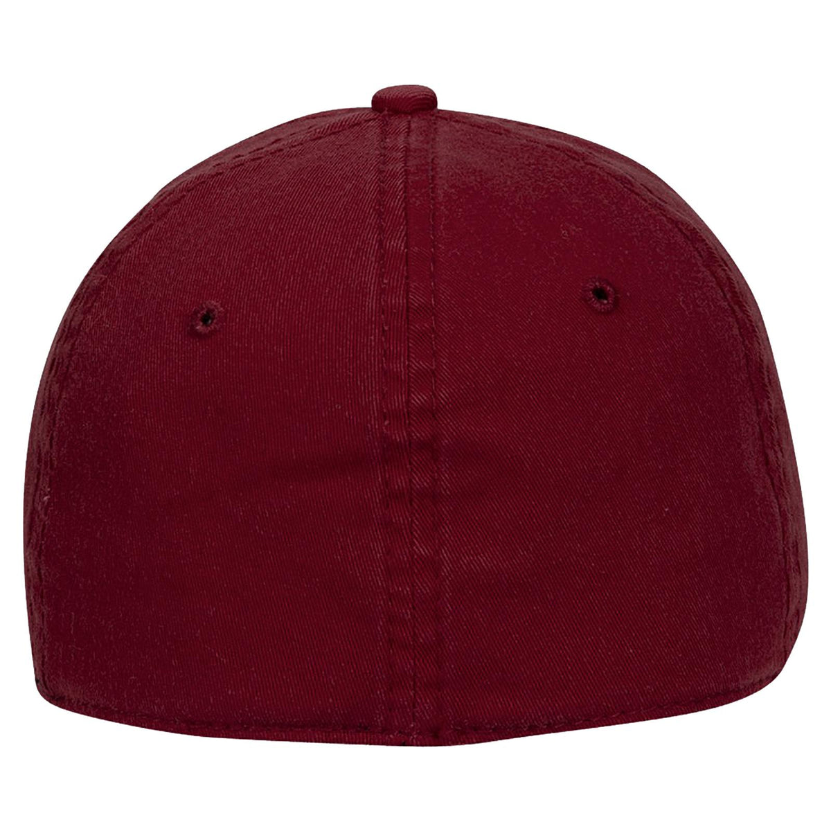 Rear View of 010 - Maroon OTTO CAP "OTTO A-FLEX" Fitted 6 Panel Low Profile Baseball Cap