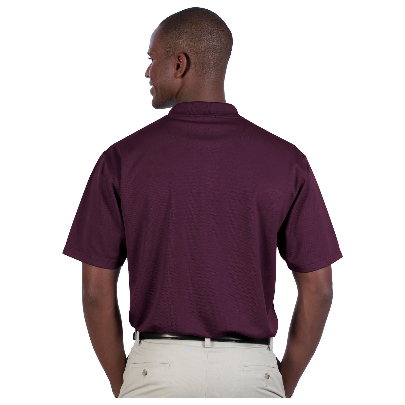 Front View of 010 - Maroon OTTO Men's Performance Sport Shirt