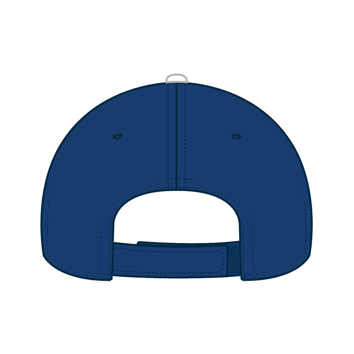 Rear View of 010116 - Ryl/Ryl/Wht OTTO CAP 6 Panel Low Profile Baseball Cap