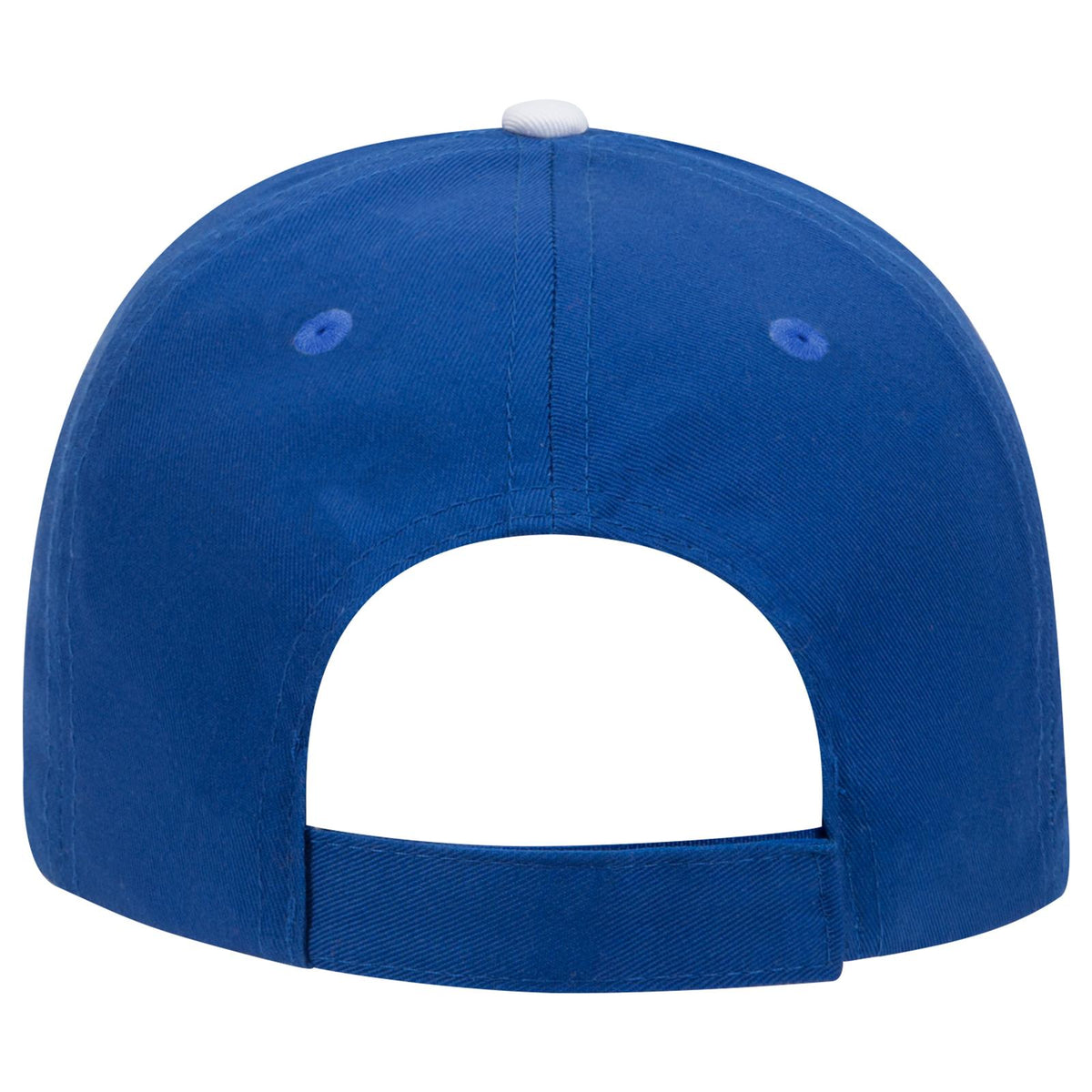 Rear View of 010116 - Ryl/Ryl/Wht OTTO CAP 6 Panel Low Profile Baseball Cap
