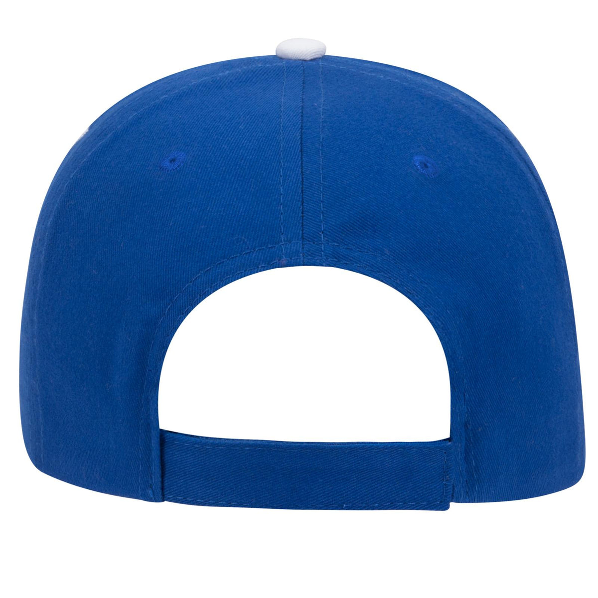 Rear View of 010116 - Ryl/Ryl/Wht OTTO CAP 6 Panel Low Profile Baseball Cap