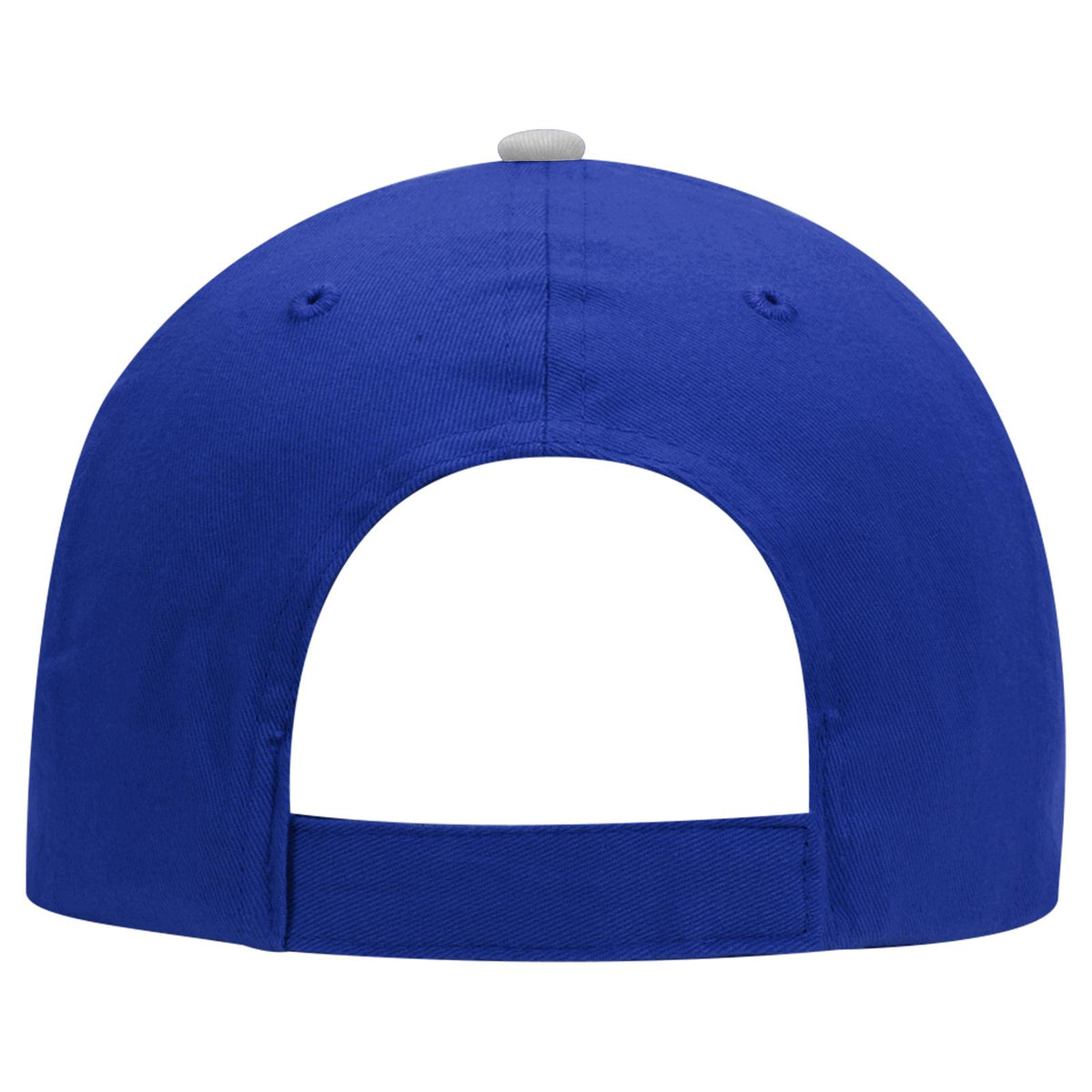 Rear View of 010116 - Ryl/Ryl/Wht OTTO CAP 6 Panel Low Profile Baseball Cap