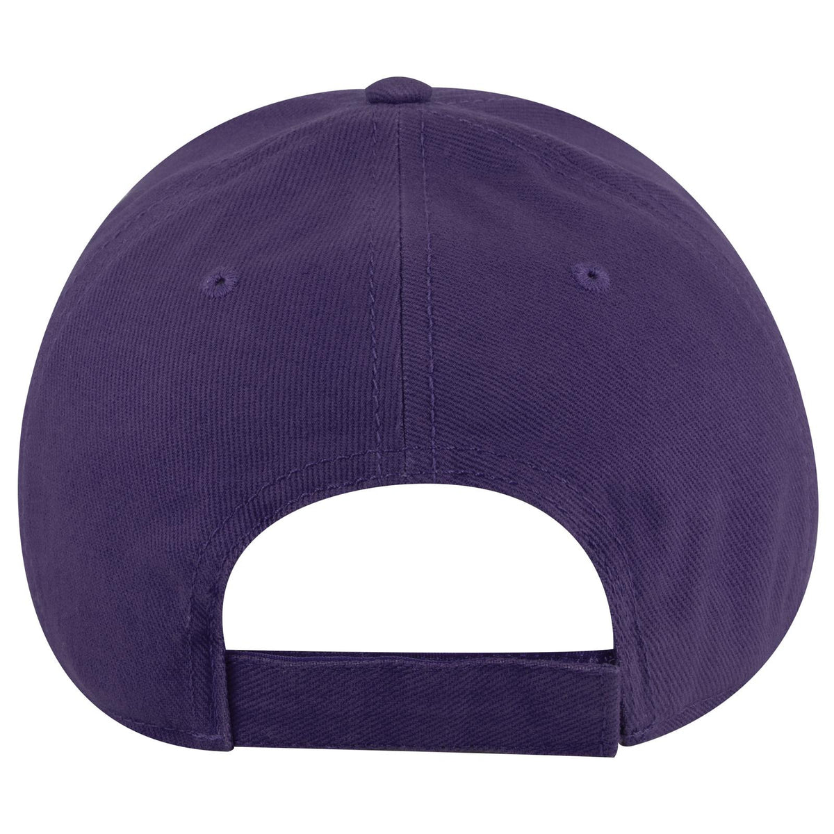 Rear View of 011 - Purple OTTO CAP 6 Panel Low Profile Baseball Cap