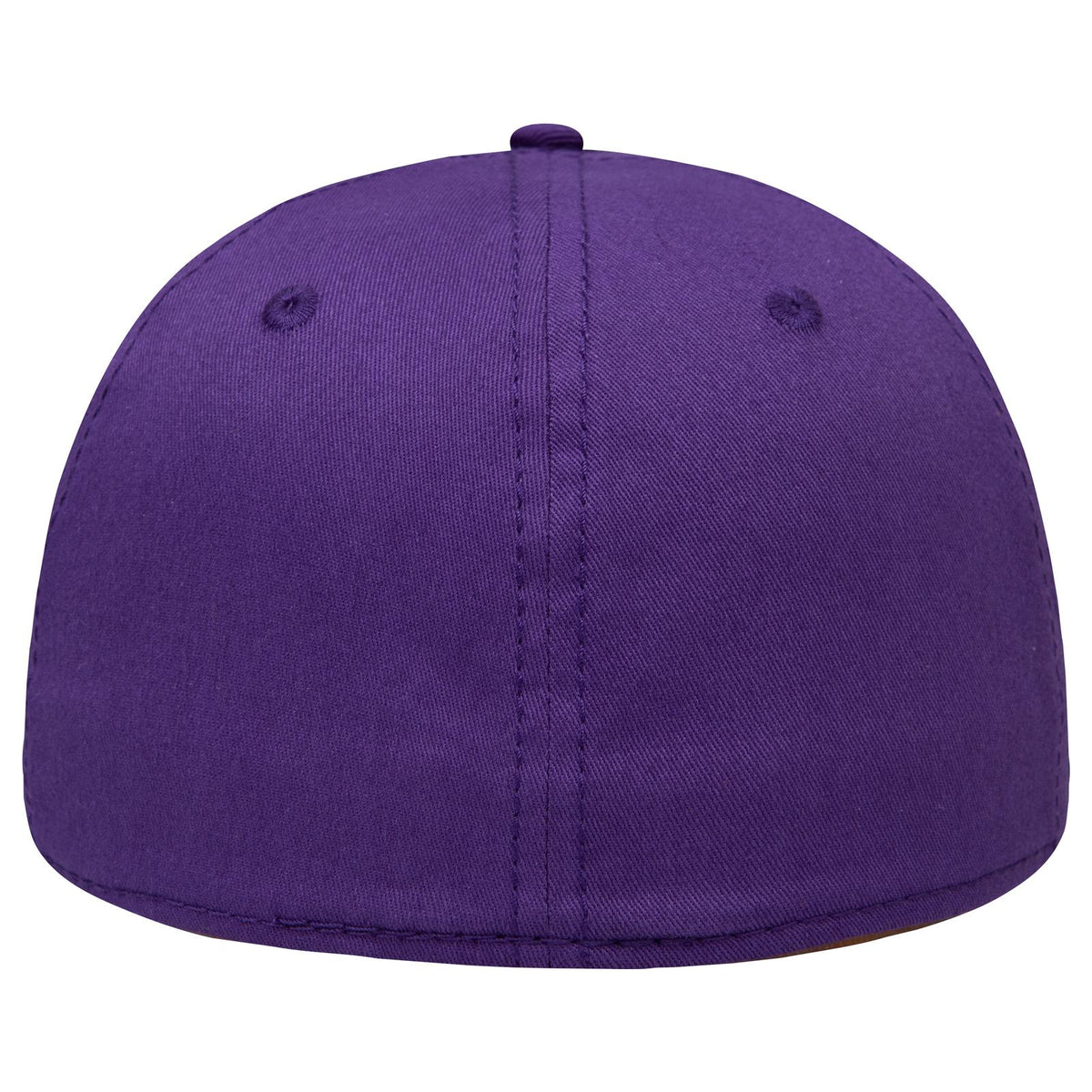 Rear View of 011 - Purple OTTO CAP "OTTO FLEX" Fitted 6 Panel Low Profile Baseball Cap