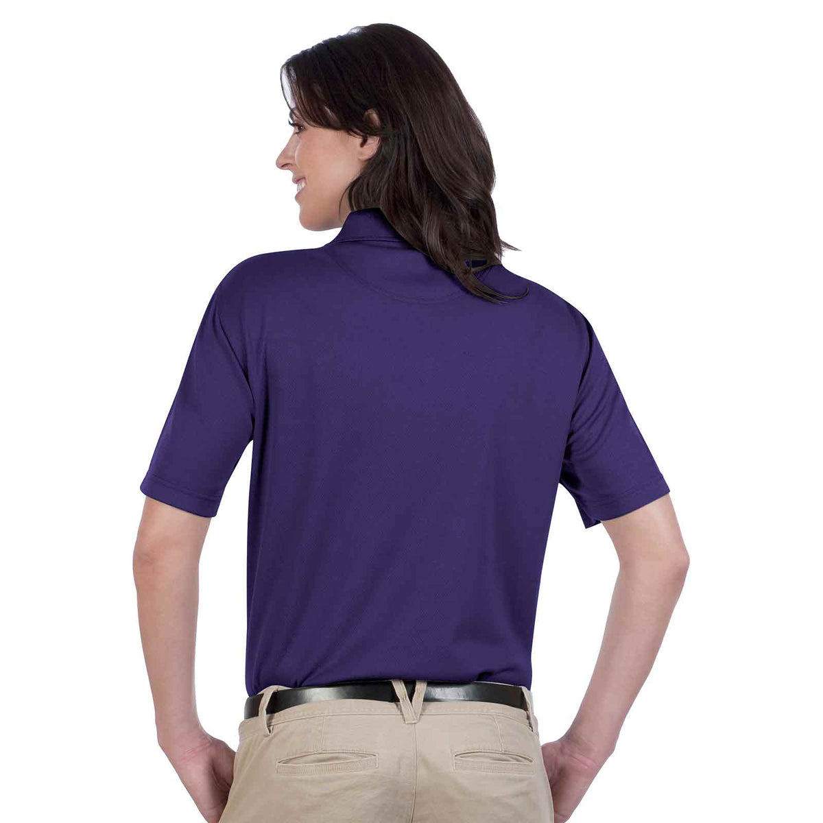 Rear View of 011 - Purple OTTO Ladies' Performance Sport Shirt