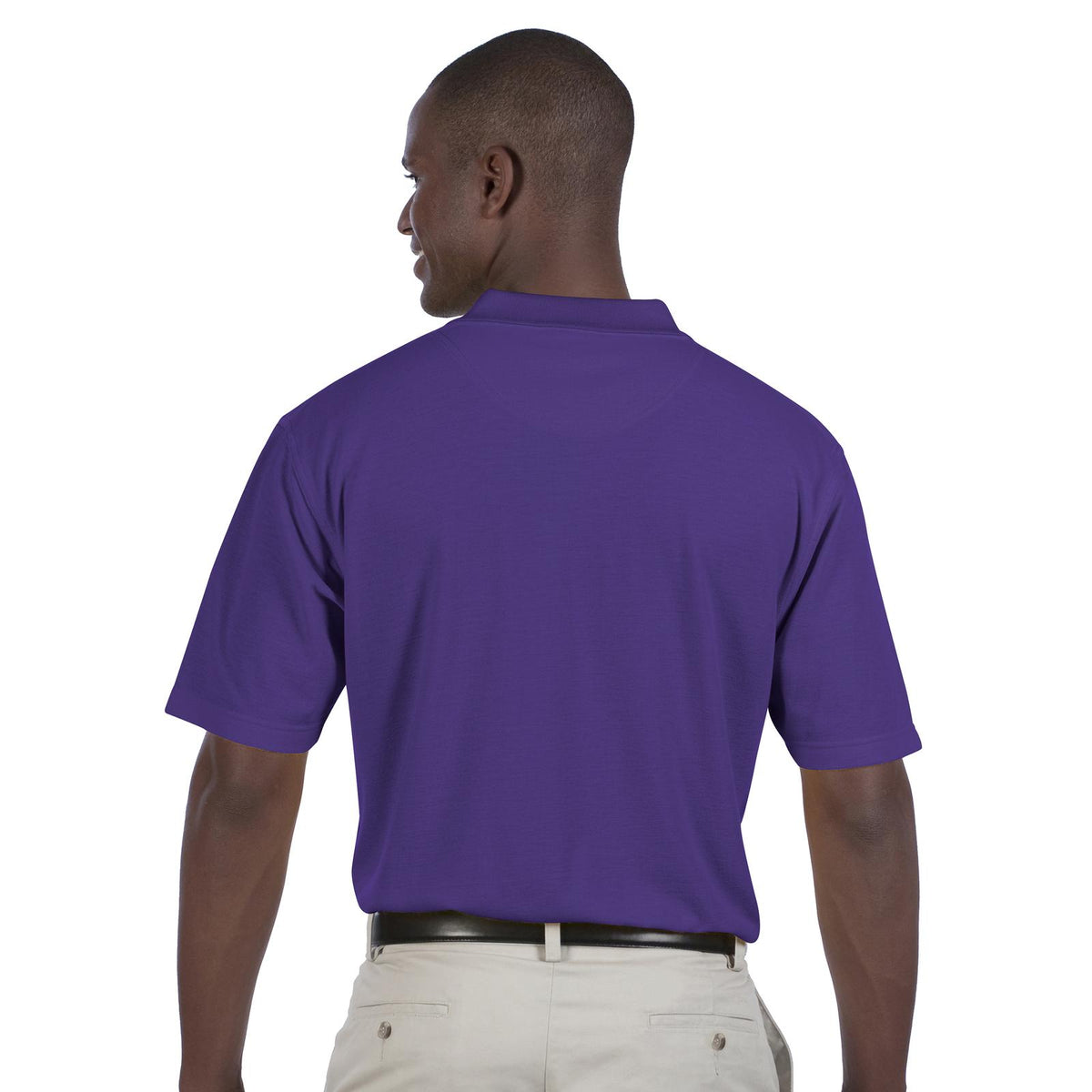 Rear View of 011 - Purple OTTO Men's Comfortable Sport Shirt