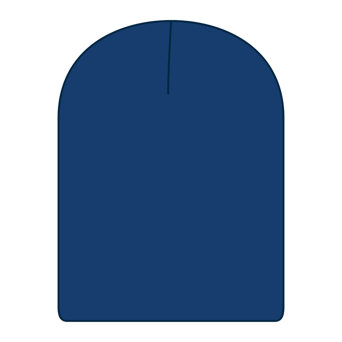 Rear View of 0116 - Ryl/Wht OTTO CAP 9 1/2" Premium Rib Knit Beanie