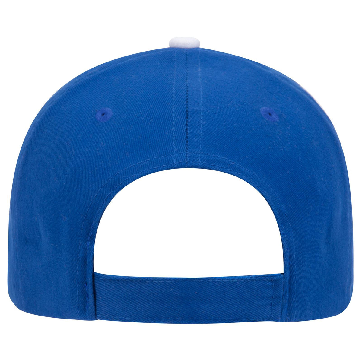 Rear View of 011602 - Ryl/Wht/Red OTTO CAP 6 Panel Low Profile Baseball Cap