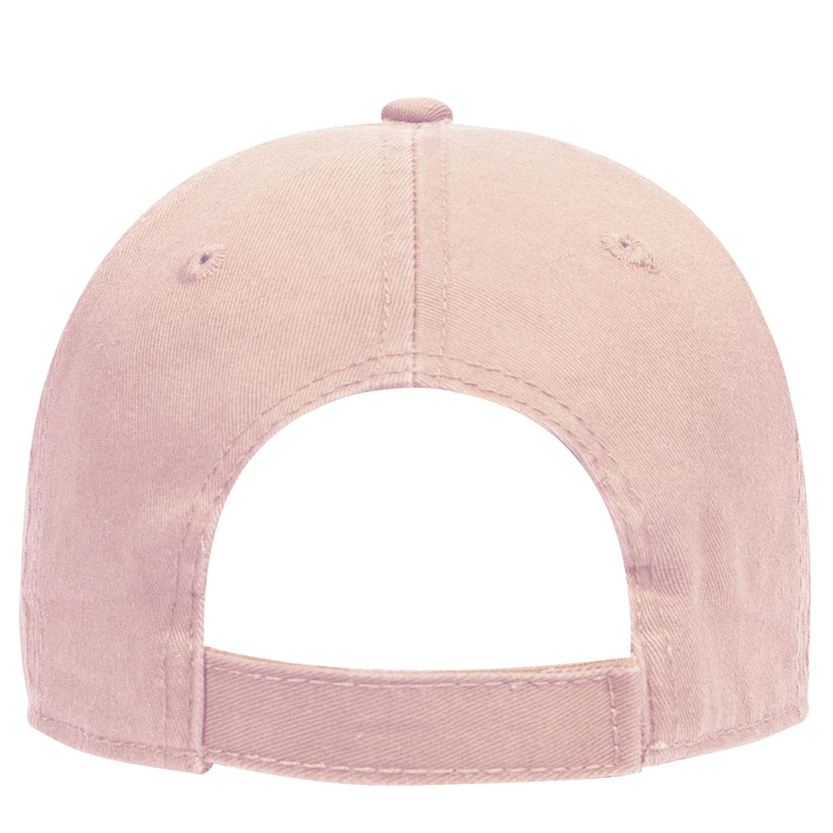 Rear View of 012 - Soft Pink OTTO CAP 6 Panel Low Profile Dad Hat