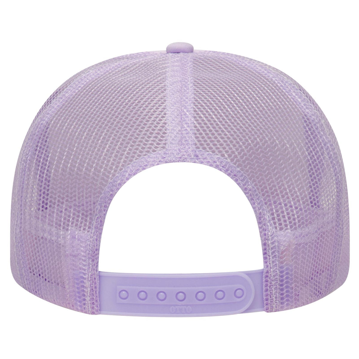 Rear View of 013 - Lavender OTTO CAP 5 Panel High Crown Mesh Back Trucker Hat