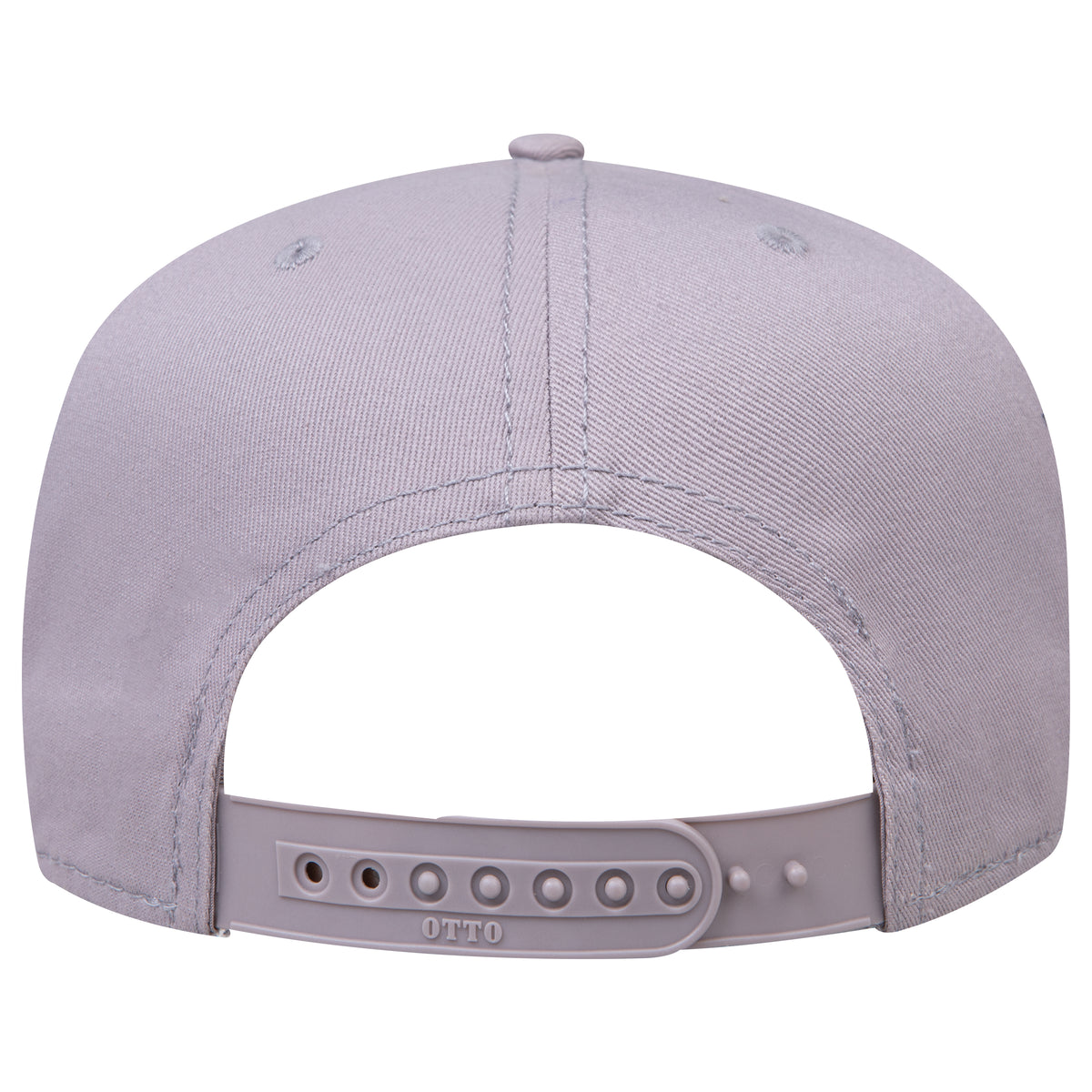 Rear View of 014 - Gray OTTO CAP 5 Panel Mid Profile Baseball Cap