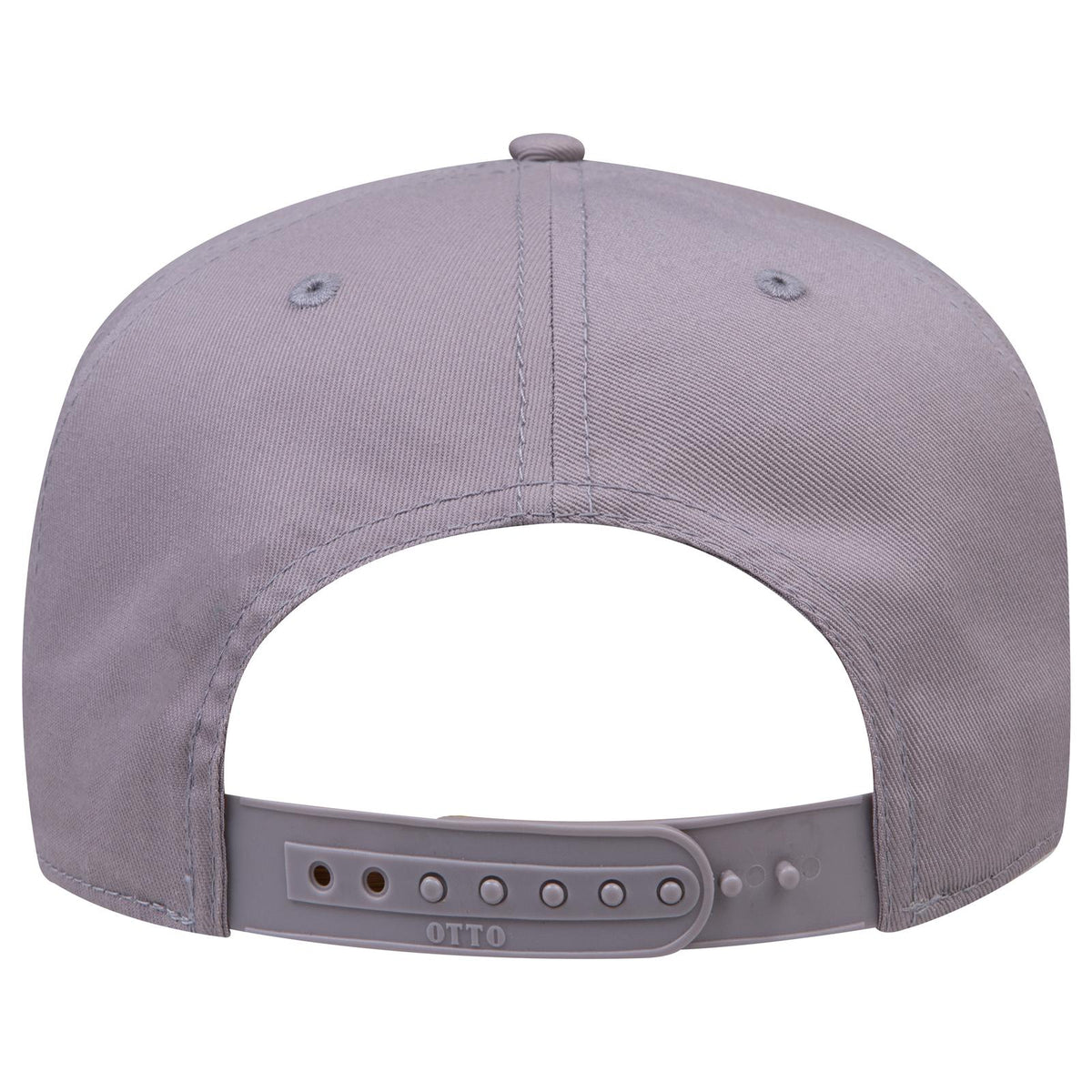 Rear View of 014 - Gray OTTO CAP 5 Panel Mid Profile Baseball Cap