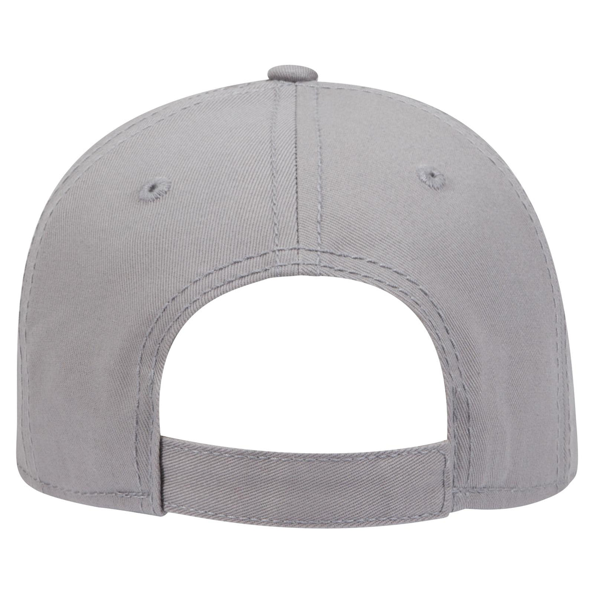 Rear View of 014 - Gray OTTO CAP 6 Panel Low Profile Baseball Cap
