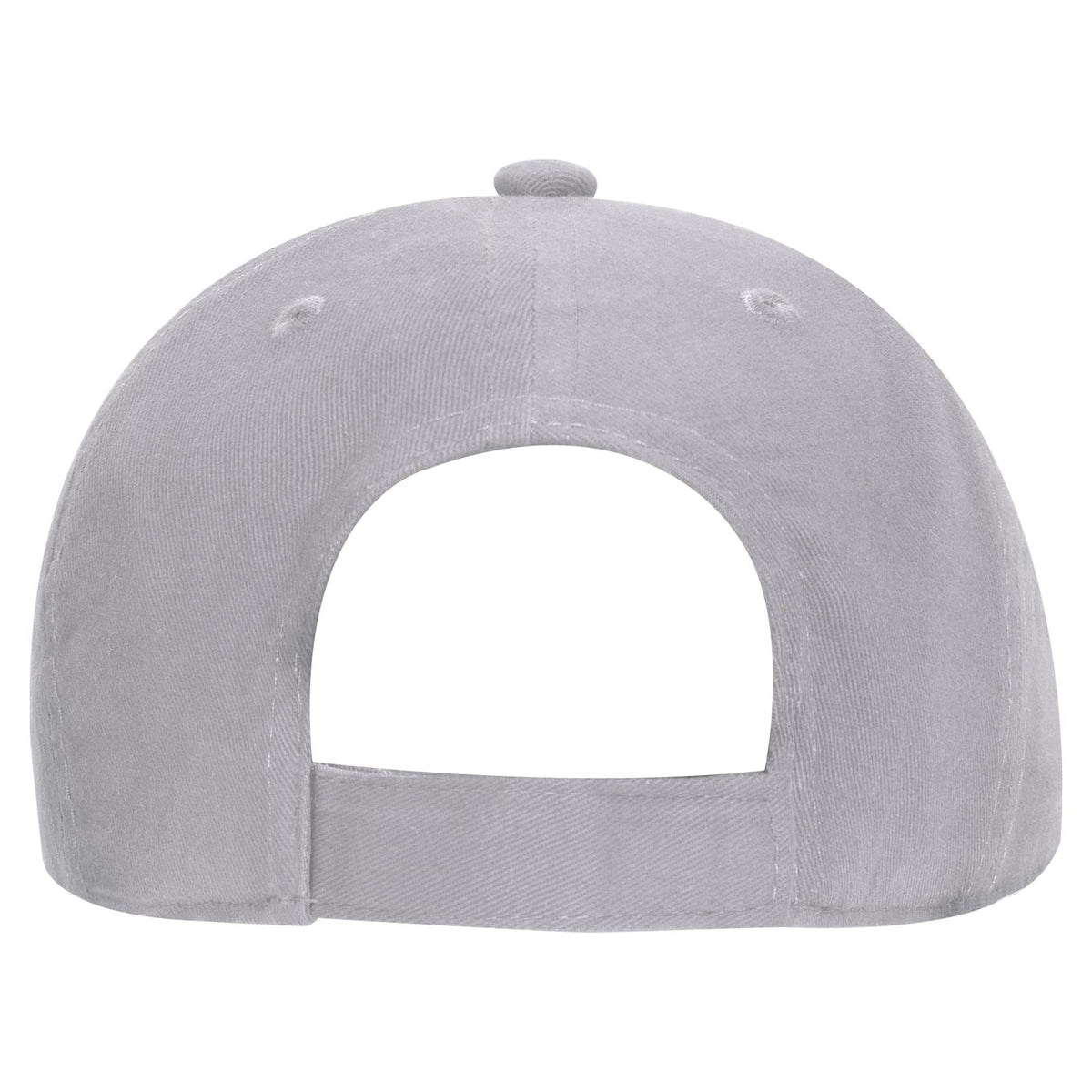 Rear View of 014 - Gray OTTO CAP 6 Panel Low Profile Baseball Cap