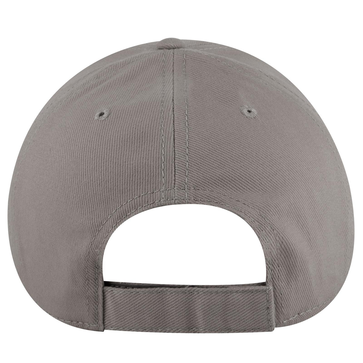 Rear View of 014 - Gray OTTO CAP 6 Panel Low Profile Baseball Cap