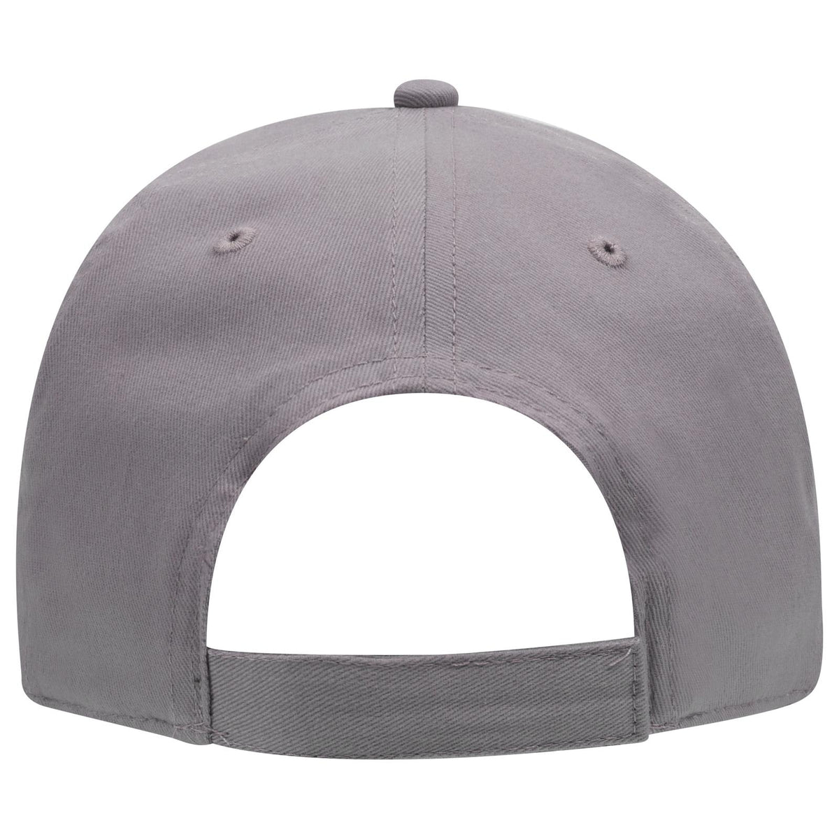 Rear View of 014 - Gray OTTO CAP 6 Panel Low Profile Baseball Cap