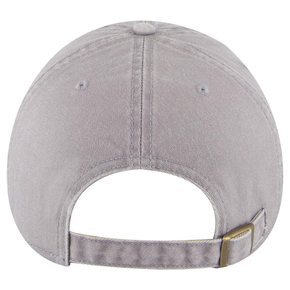Rear View of 014 - Gray OTTO CAP 6 Panel Low Profile Dad Hat
