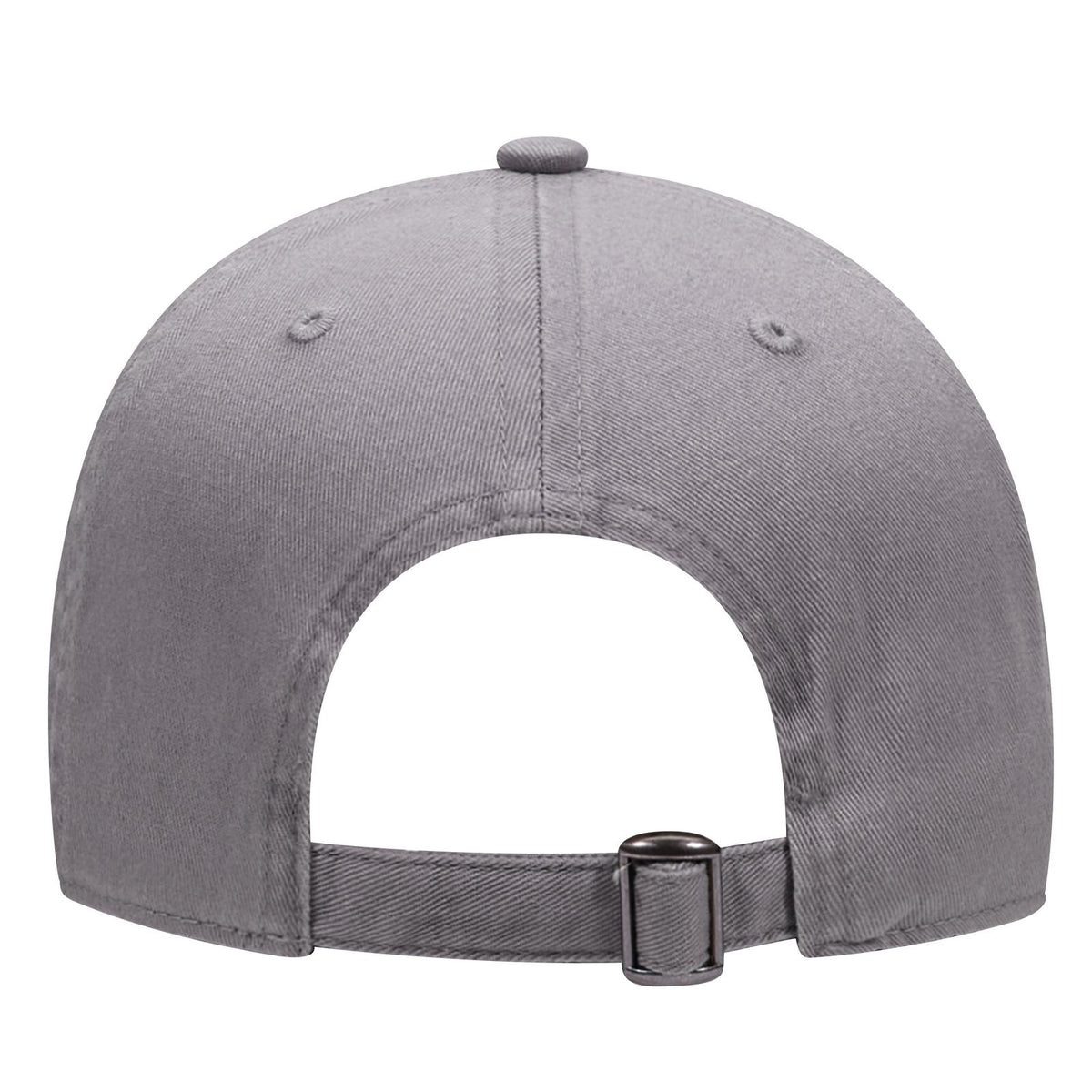 Rear View of 014 - Gray OTTO CAP 6 Panel Low Profile Dad Hat