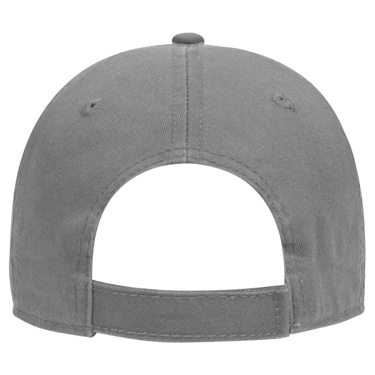 Rear View of 014 - Gray OTTO CAP 6 Panel Low Profile Dad Hat