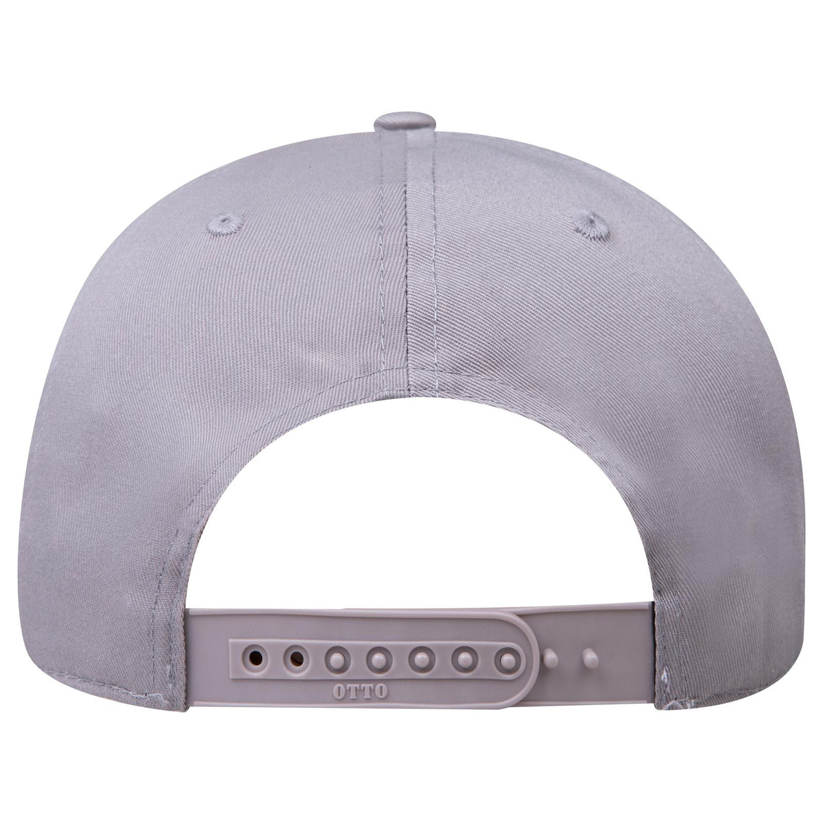 Rear View of 014 - Gray OTTO CAP 6 Panel Mid Profile Baseball Cap