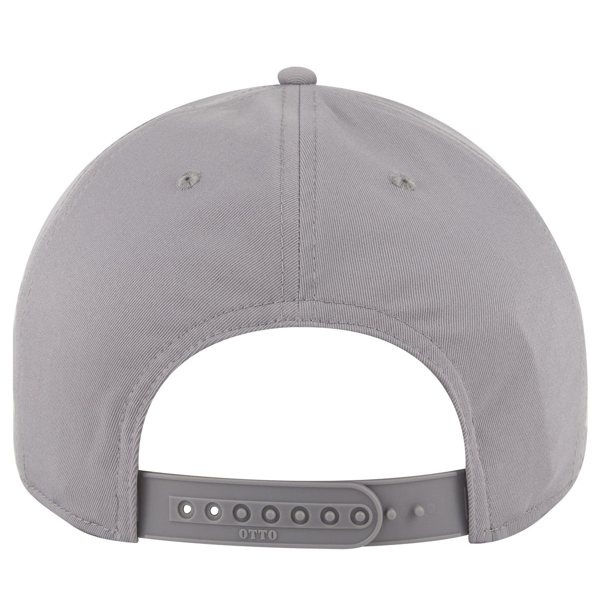 Rear View of 014 - Gray OTTO CAP 6 Panel Pro Style Baseball Cap