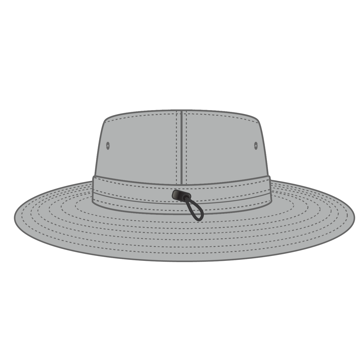 Rear View of 014 - Gray OTTO CAP Boonie Hat