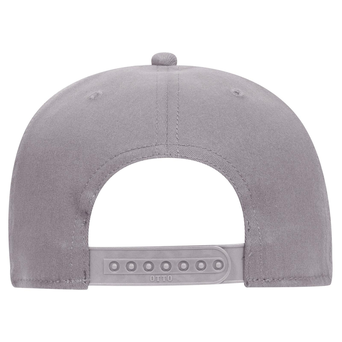 Rear View of 014 - Gray OTTO CAP "OTTO COMFY FIT" 6 Panel Pro Style Snapback Hat