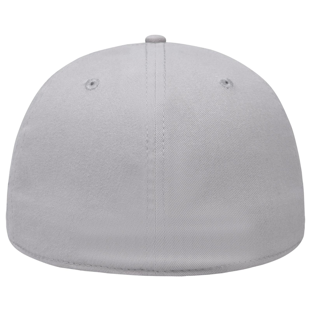 Rear View of 014 - Gray OTTO CAP "OTTO FLEX" Fitted 6 Panel Low Profile Baseball Cap
