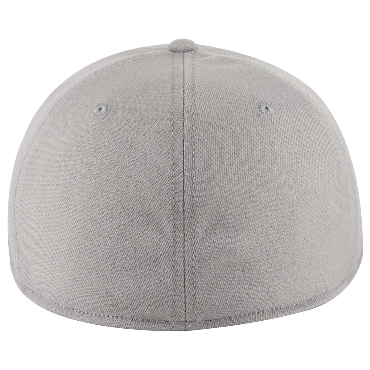 Rear View of 014 - Gray OTTO CAP "OTTO FLEX" Fitted 6 Panel Low Profile Baseball Cap