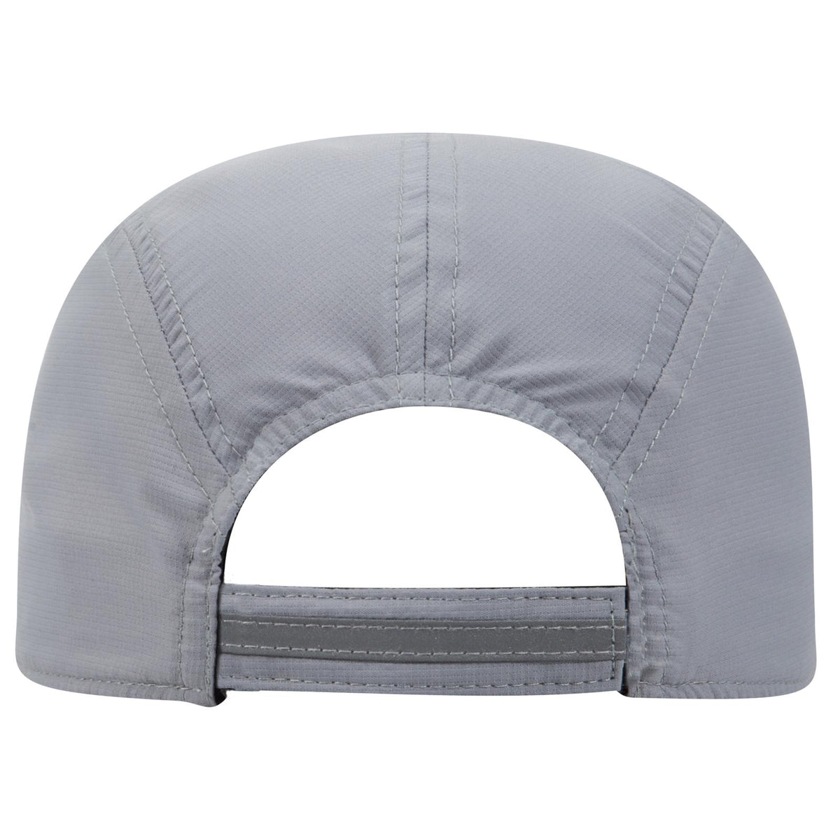 Rear View of 014 - Gray OTTO CAP Reflective 5 Panel Running Cap