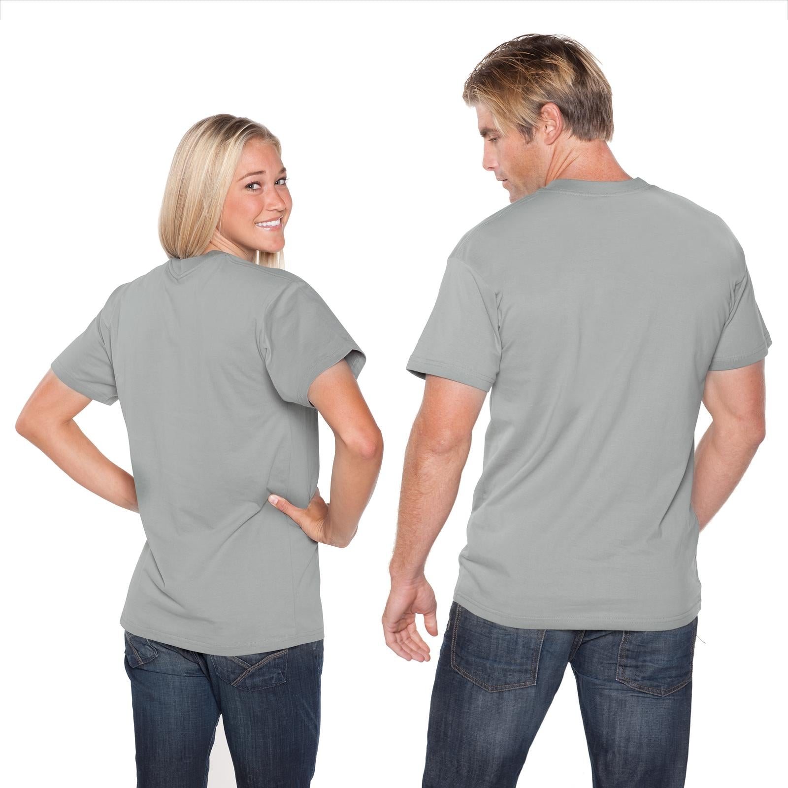 Front View of 014 - Gray OTTO Unisex Heavyweight Comfy Tee T-Shirt