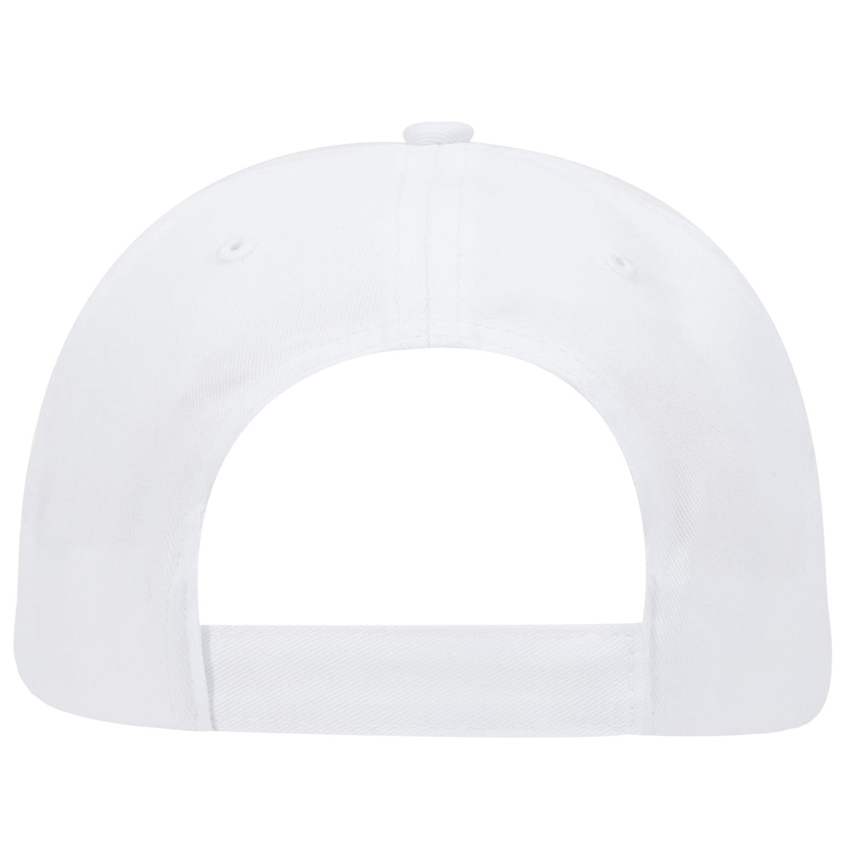 Rear View of 016 - White OTTO CAP 5 Panel Low Profile Baseball Cap