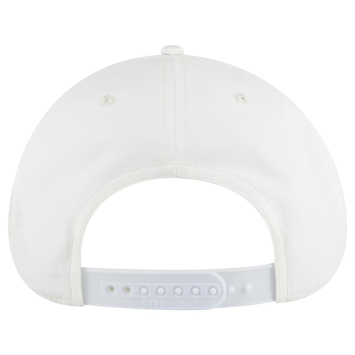Rear View of 016 - White OTTO CAP 5 Panel Pro Style Baseball Cap