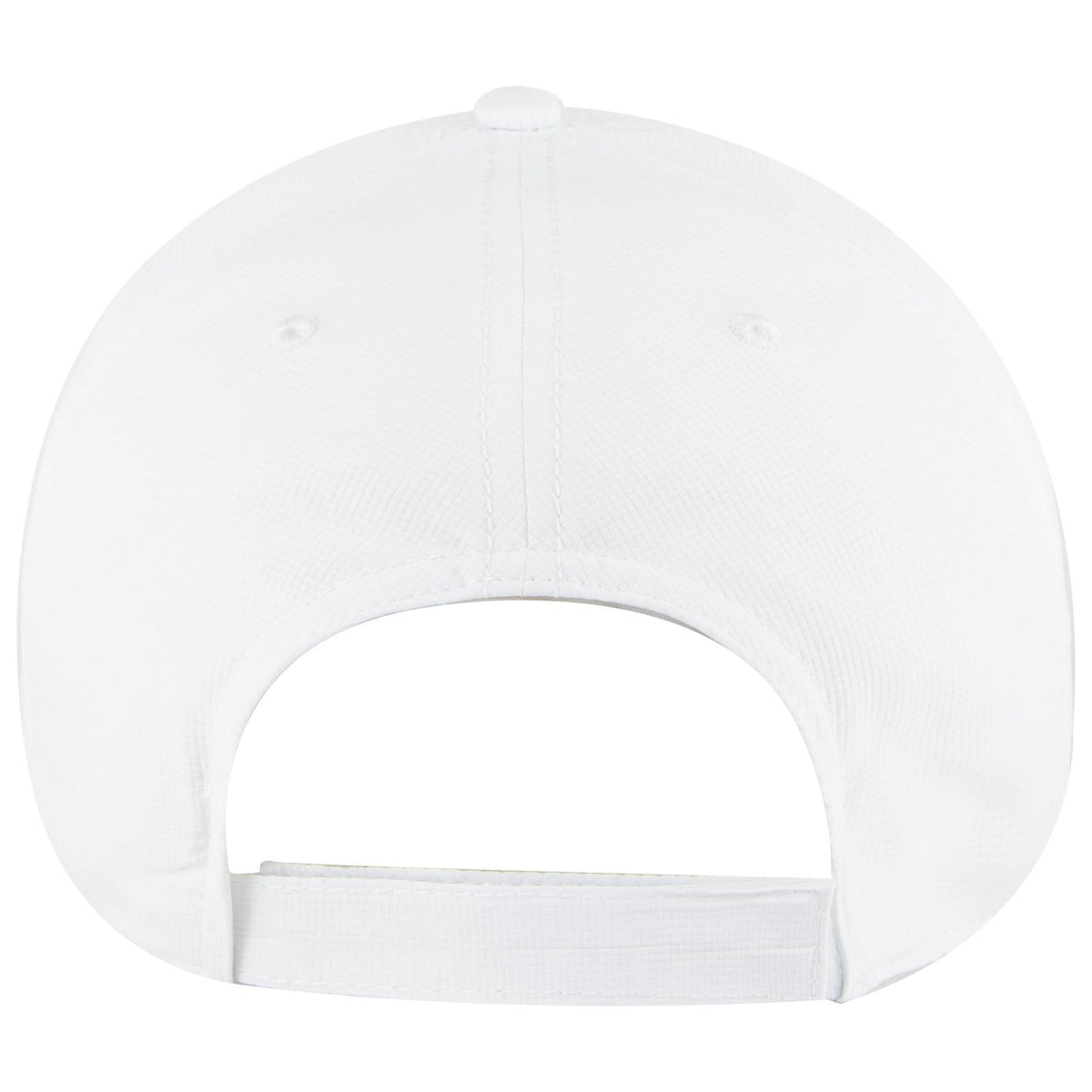 Rear View of 016 - White OTTO CAP 6 Panel Low Profile Baseball Cap