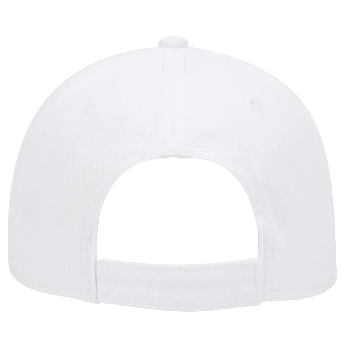 Rear View of 016 - White OTTO CAP 6 Panel Low Profile Baseball Cap