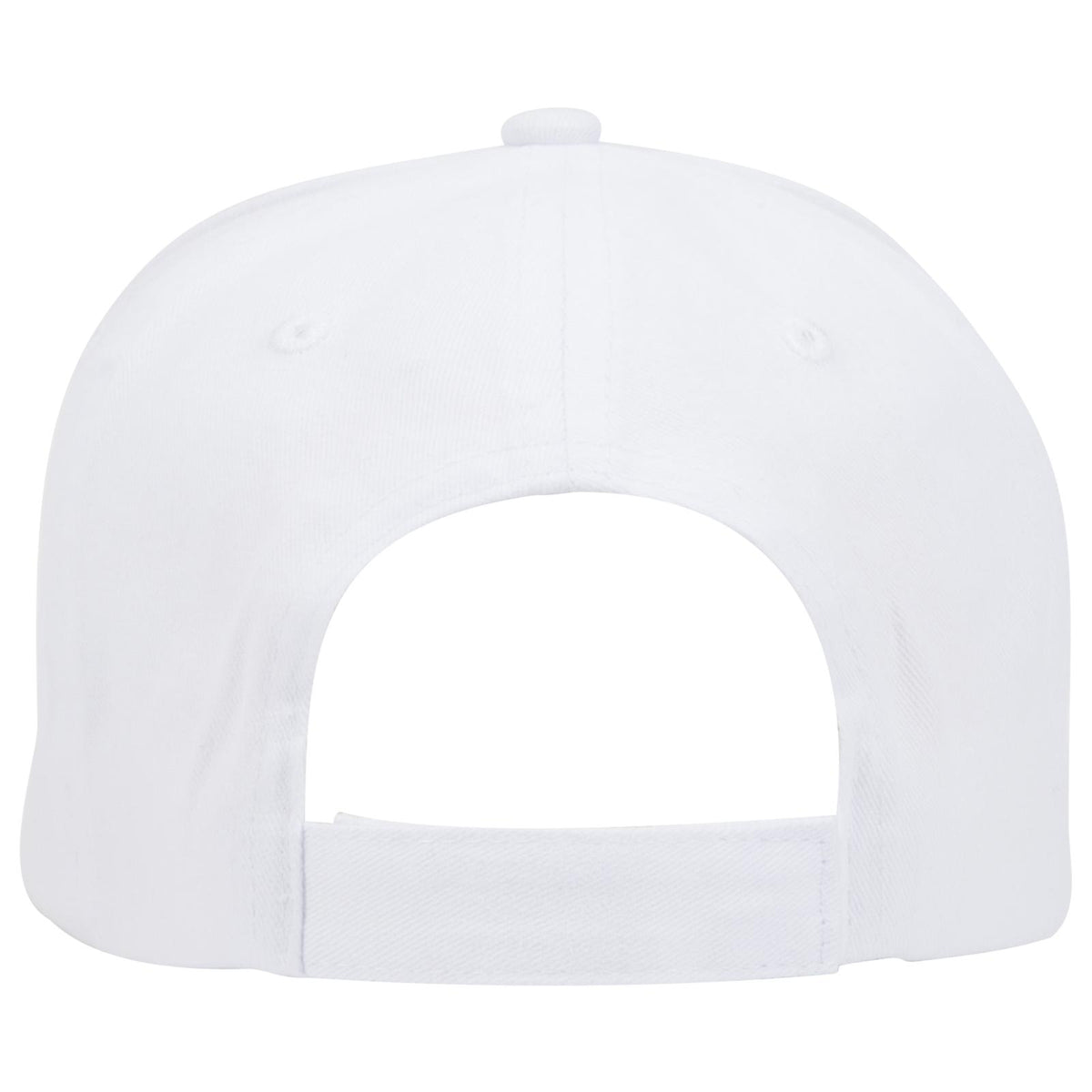 Rear View of 016 - White OTTO CAP 6 Panel Low Profile Baseball Cap