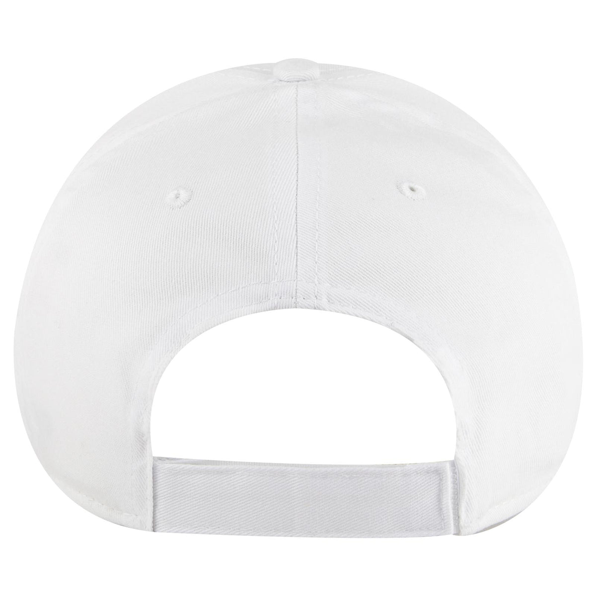Rear View of 016 - White OTTO CAP 6 Panel Low Profile Baseball Cap
