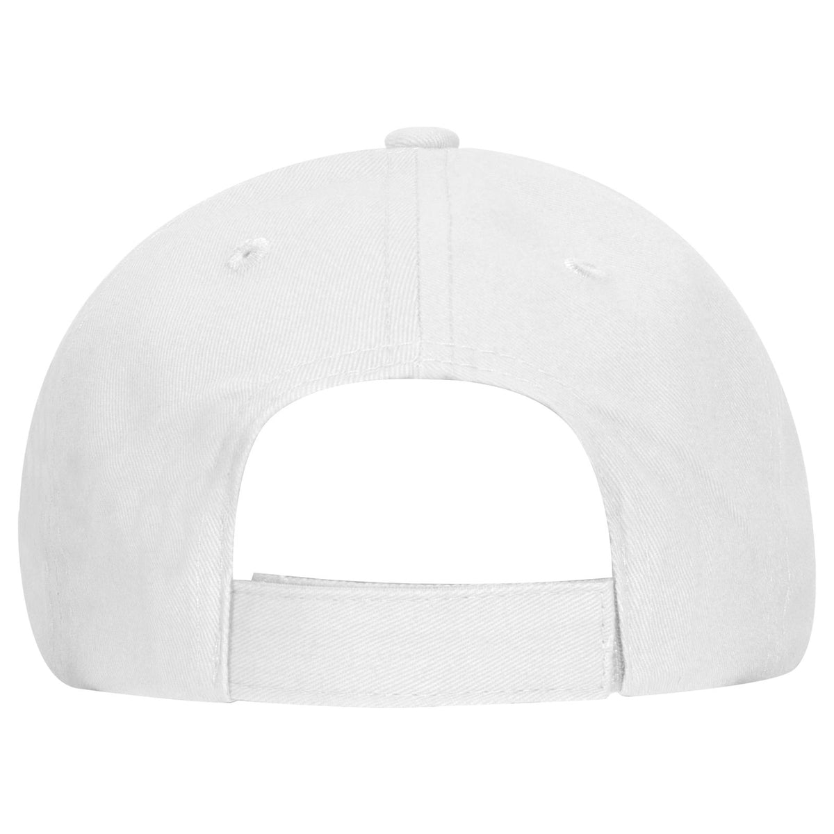 Rear View of 016 - White OTTO CAP 6 Panel Low Profile Baseball Cap
