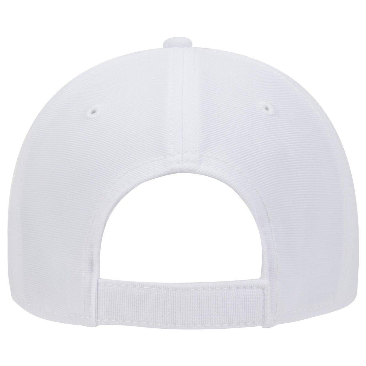 Rear View of 016 - White OTTO CAP 6 Panel Low Profile Baseball Cap