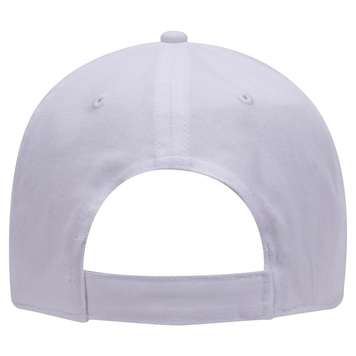 Rear View of 016 - White OTTO CAP 6 Panel Low Profile Baseball Cap