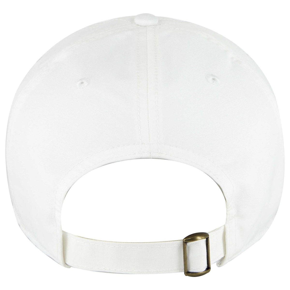 Rear View of 016 - White OTTO CAP 6 Panel Low Profile Baseball Cap