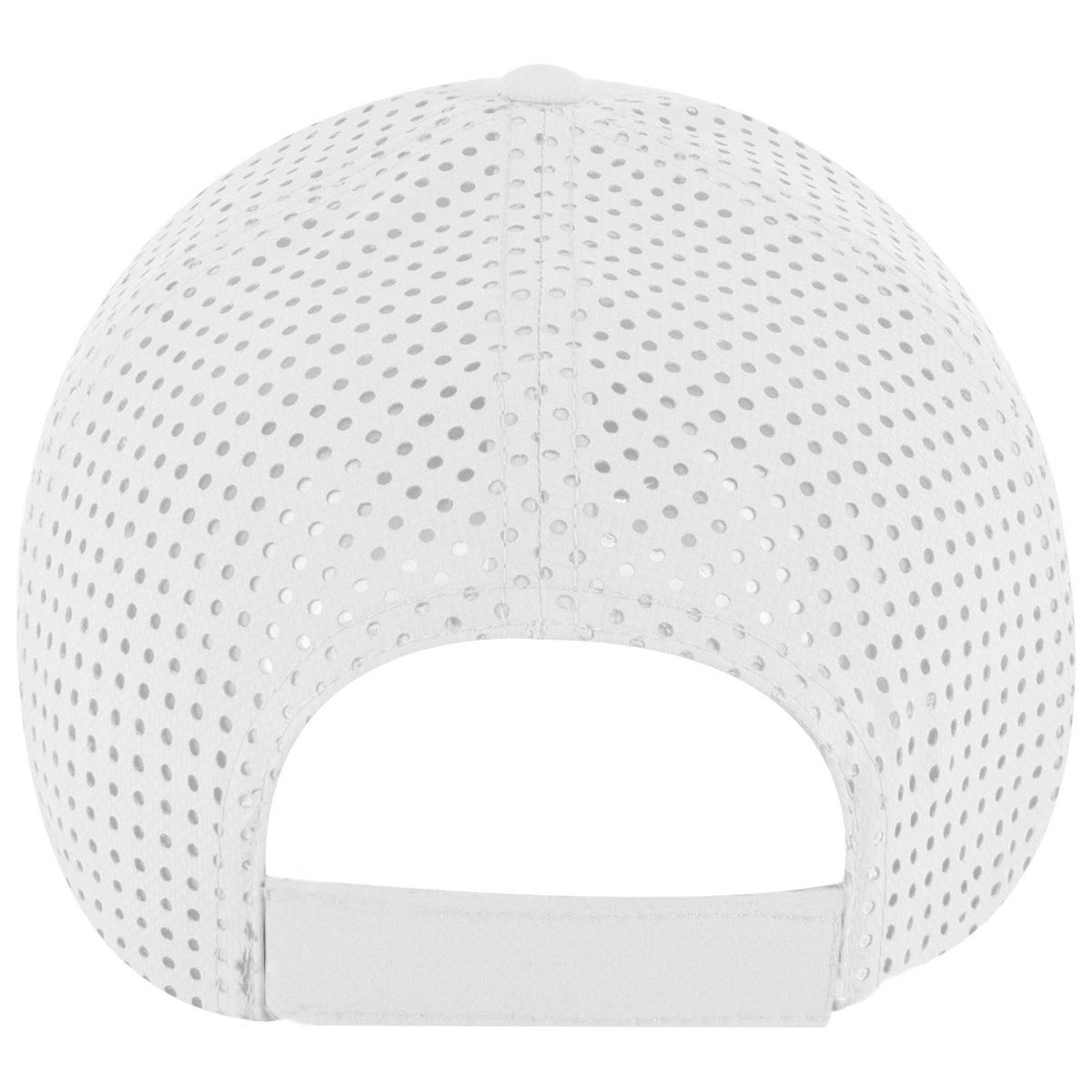 Rear View of 016 - White OTTO CAP 6 Panel Low Profile Baseball Cap