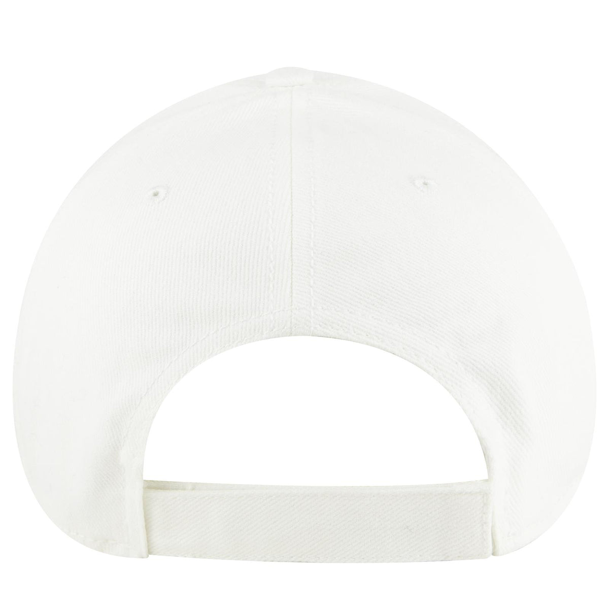 Rear View of 016 - White OTTO CAP 6 Panel Low Profile Baseball Cap