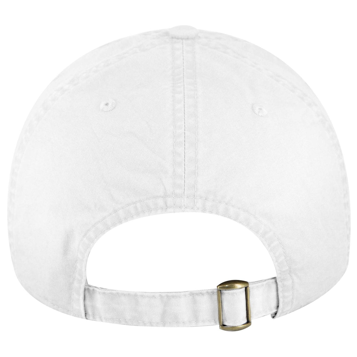 Rear View of 016 - White OTTO CAP 6 Panel Low Profile Dad Hat