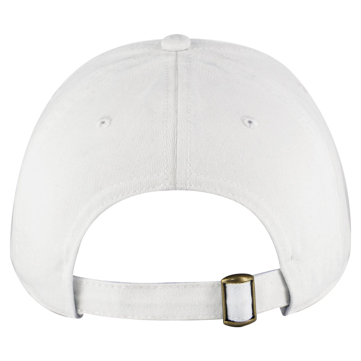 Rear View of 016 - White OTTO CAP 6 Panel Low Profile Dad Hat