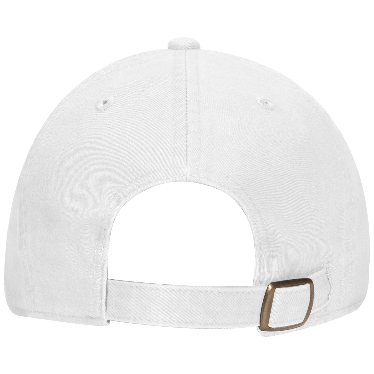 Rear View of 016 - White OTTO CAP 6 Panel Low Profile Dad Hat