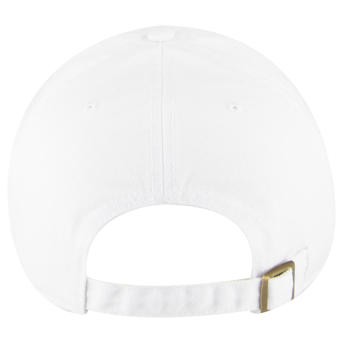 Rear View of 016 - White OTTO CAP 6 Panel Low Profile Dad Hat