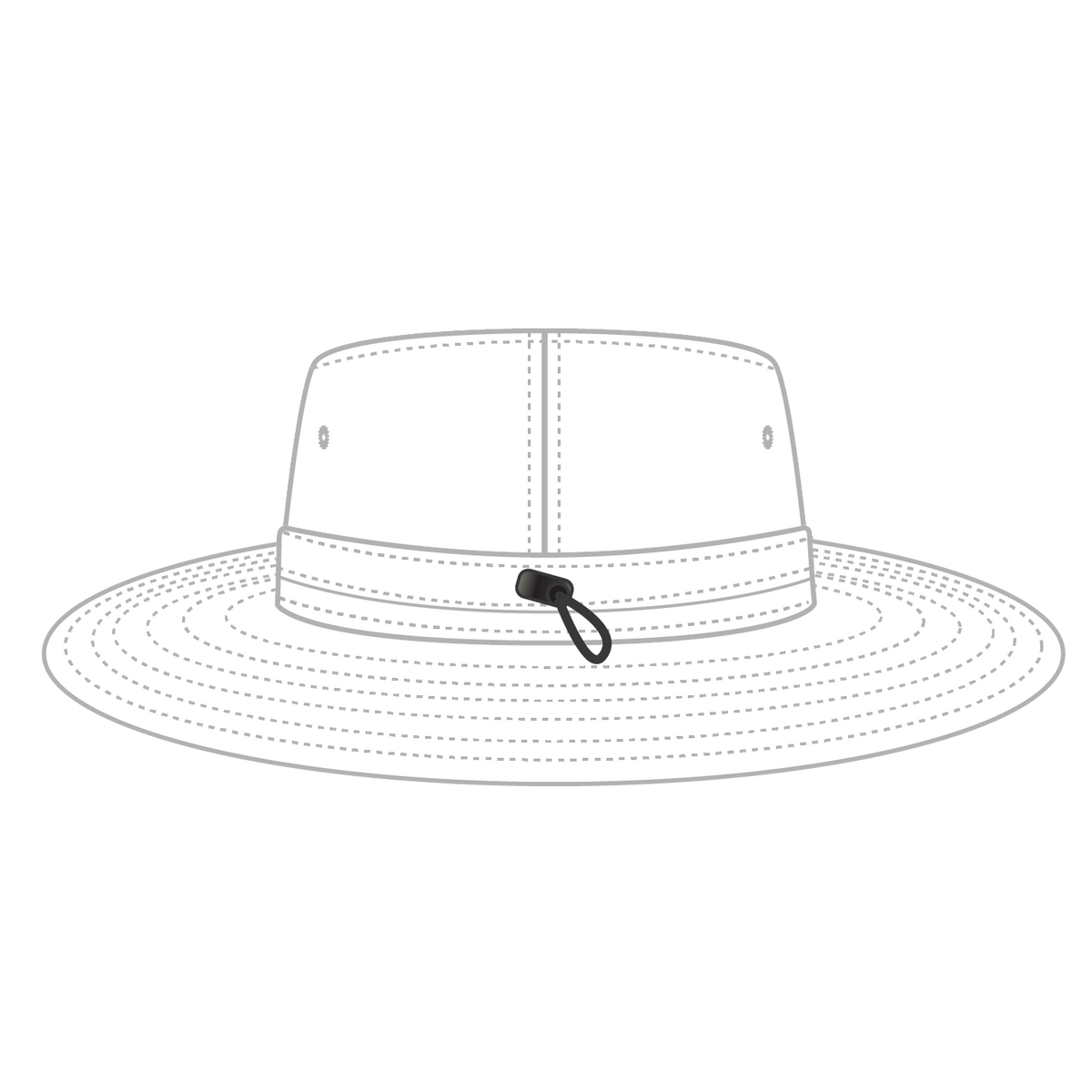 Rear View of 016 - White OTTO CAP Boonie Hat