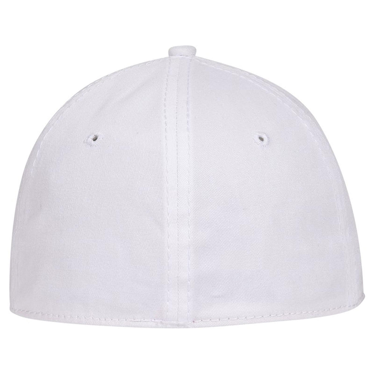 Rear View of 016 - White OTTO CAP "OTTO A-FLEX" Fitted 6 Panel Low Profile Baseball Cap