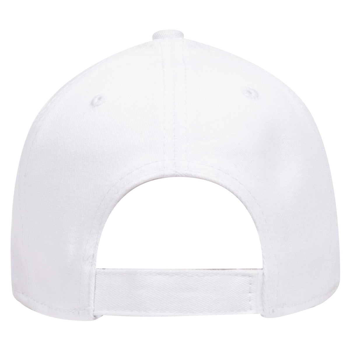Rear View of 016 - White OTTO CAP "OTTO COMFY FIT" 6 Panel Low Profile Baseball Cap